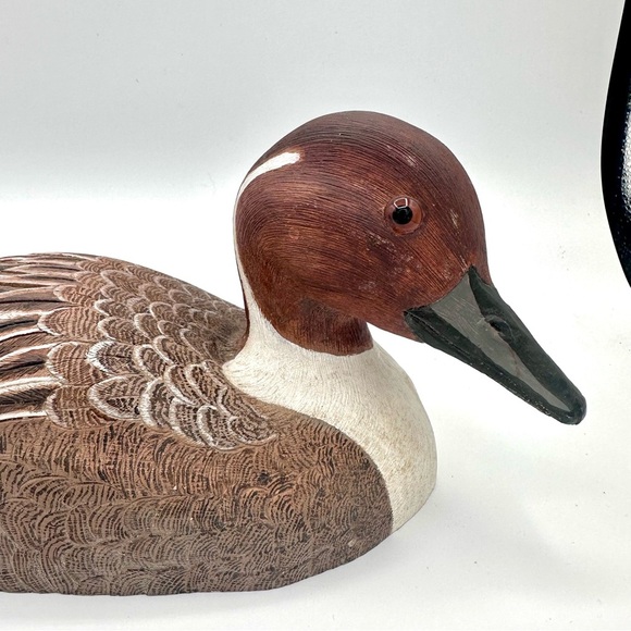 Handmade Carved Wood PINTAIL Duck Decoy Folk Art Artist Erik Vande Bogart Maine - Picture 4 of 10
